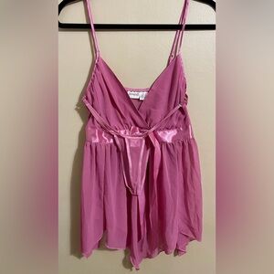 Frederick's of Hollywood Pink V-Neck Dress